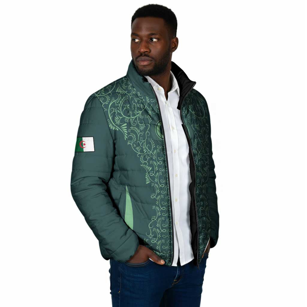 Custom Algeria Football Padded Jacket Come On Greens