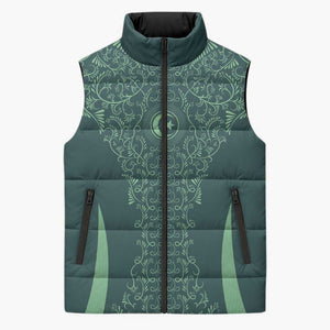 Custom Algeria Football Sleeveless Puffer Jacket Come On Greens