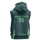 Algeria Football Custom Sleeveless Zip Hoodie Go Greens Go - African Pride