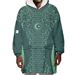Algeria Football Custom Wearable Blanket Hoodie Go Greens Go - African Pride