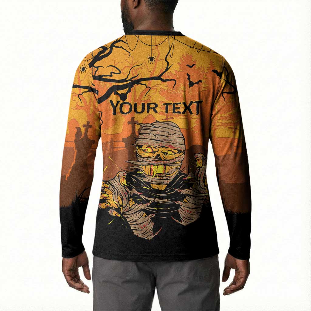 Personalized Halloween Egypt Mummy Button Sweatshirt Trick or Treat