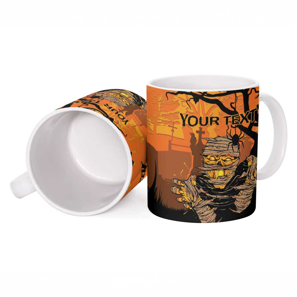 Personalized Halloween Egypt Mummy Ceramic Mug Trick or Treat