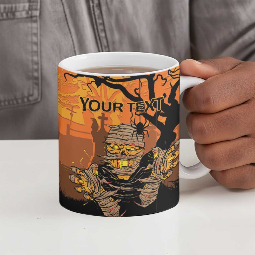 Personalized Halloween Egypt Mummy Ceramic Mug Trick or Treat