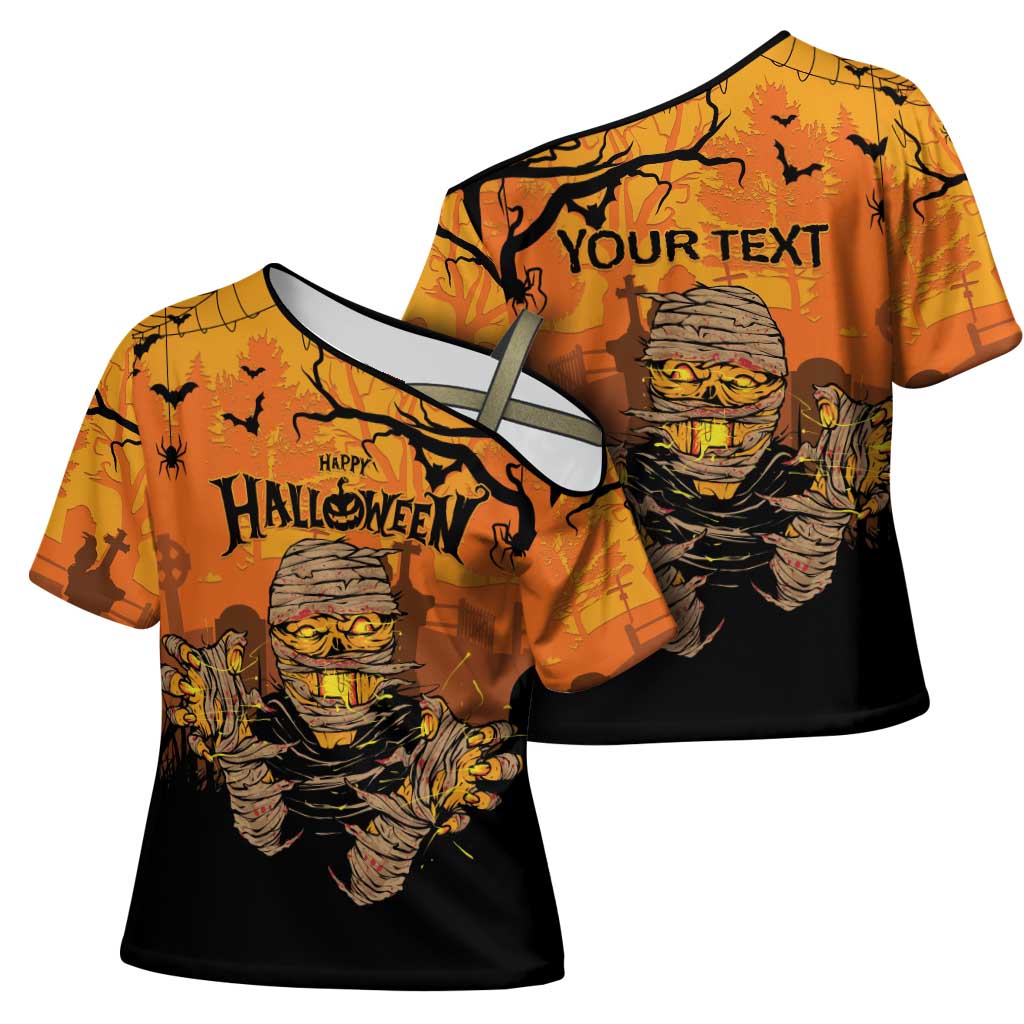 Personalized Halloween Egypt Mummy Cross Shoulder Shirt Trick or Treat