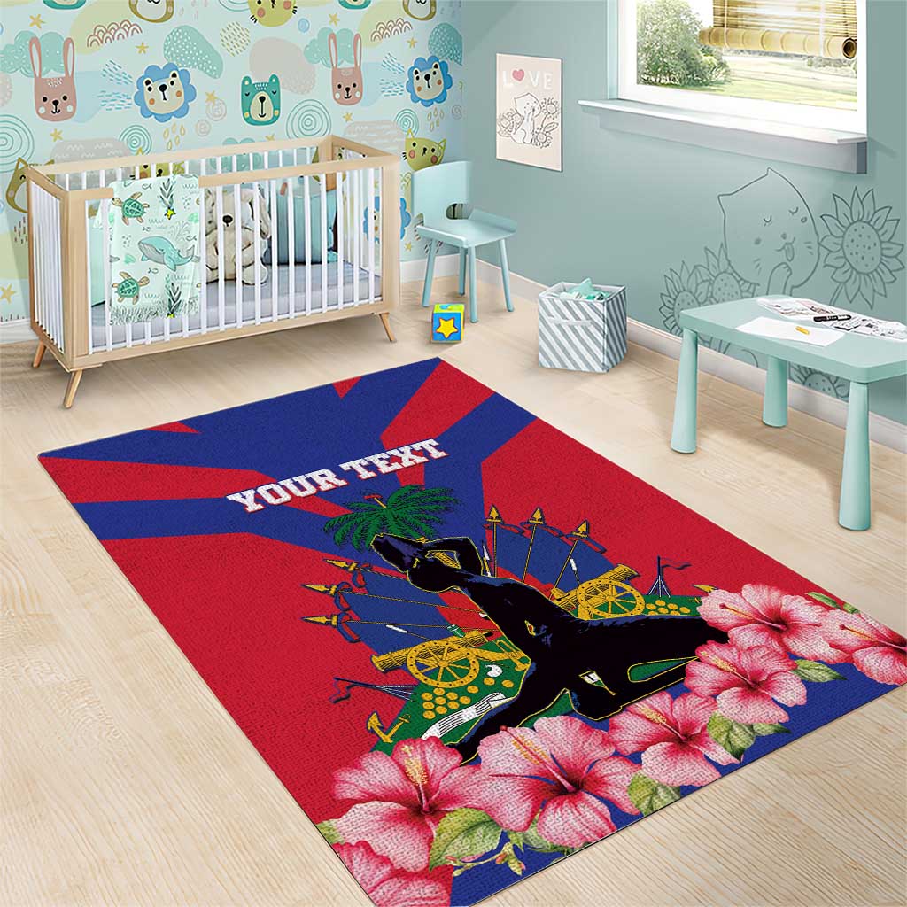 Personalised Happy Haiti Independence Day Area Rug Neg Marron - African Pride