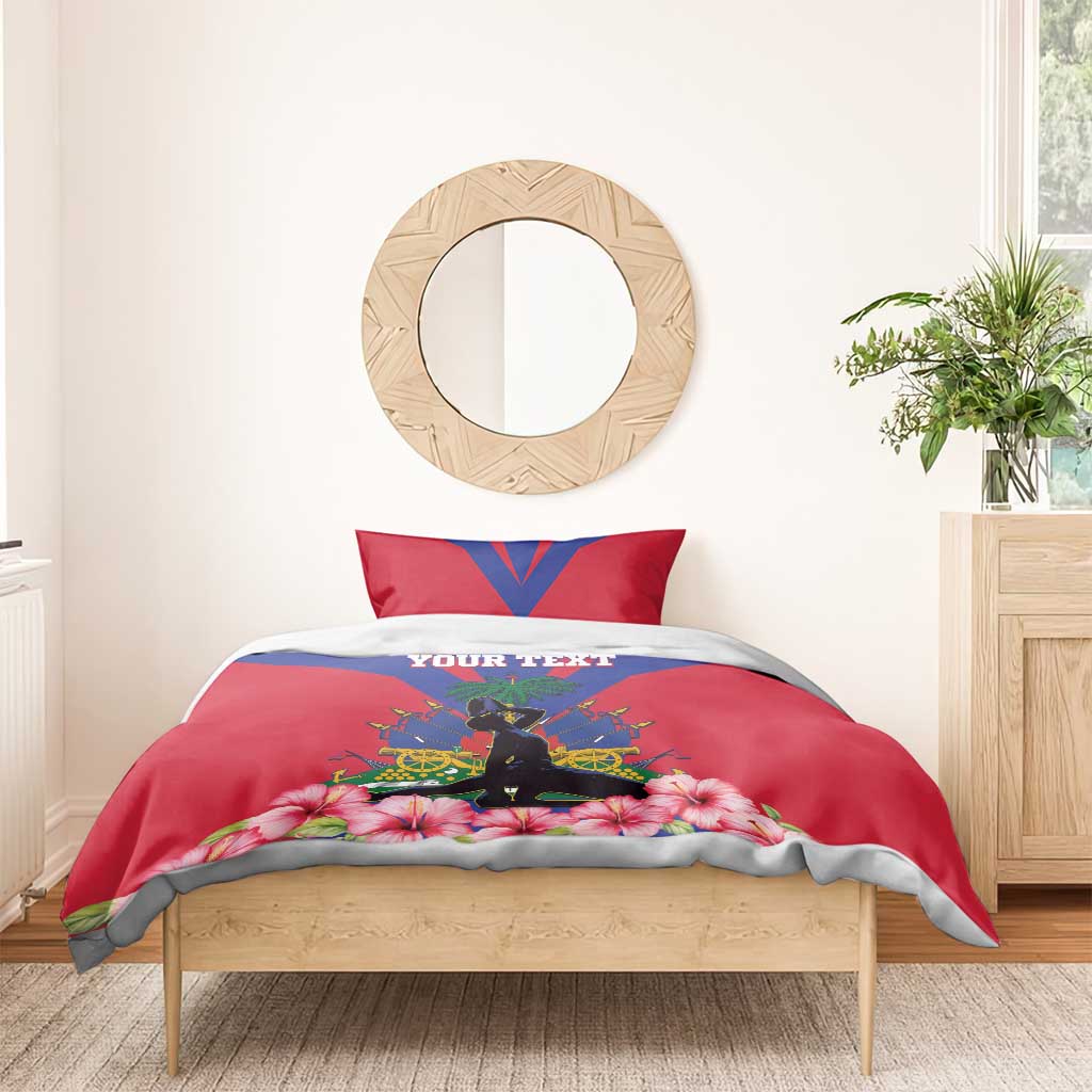 Personalised Happy Haiti Independence Day Bedding Set Neg Marron - African Pride