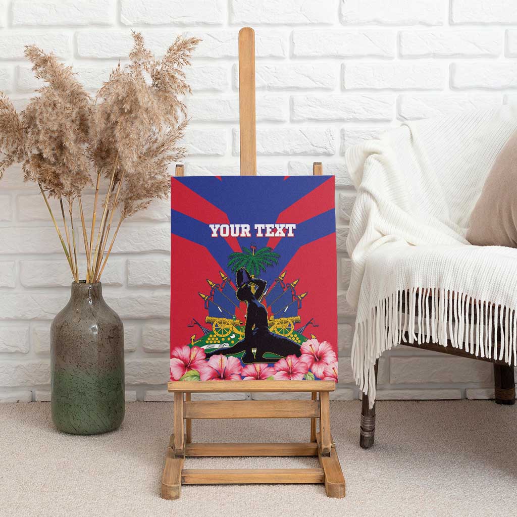 Personalised Happy Haiti Independence Day Canvas Wall Art Neg Marron - African Pride