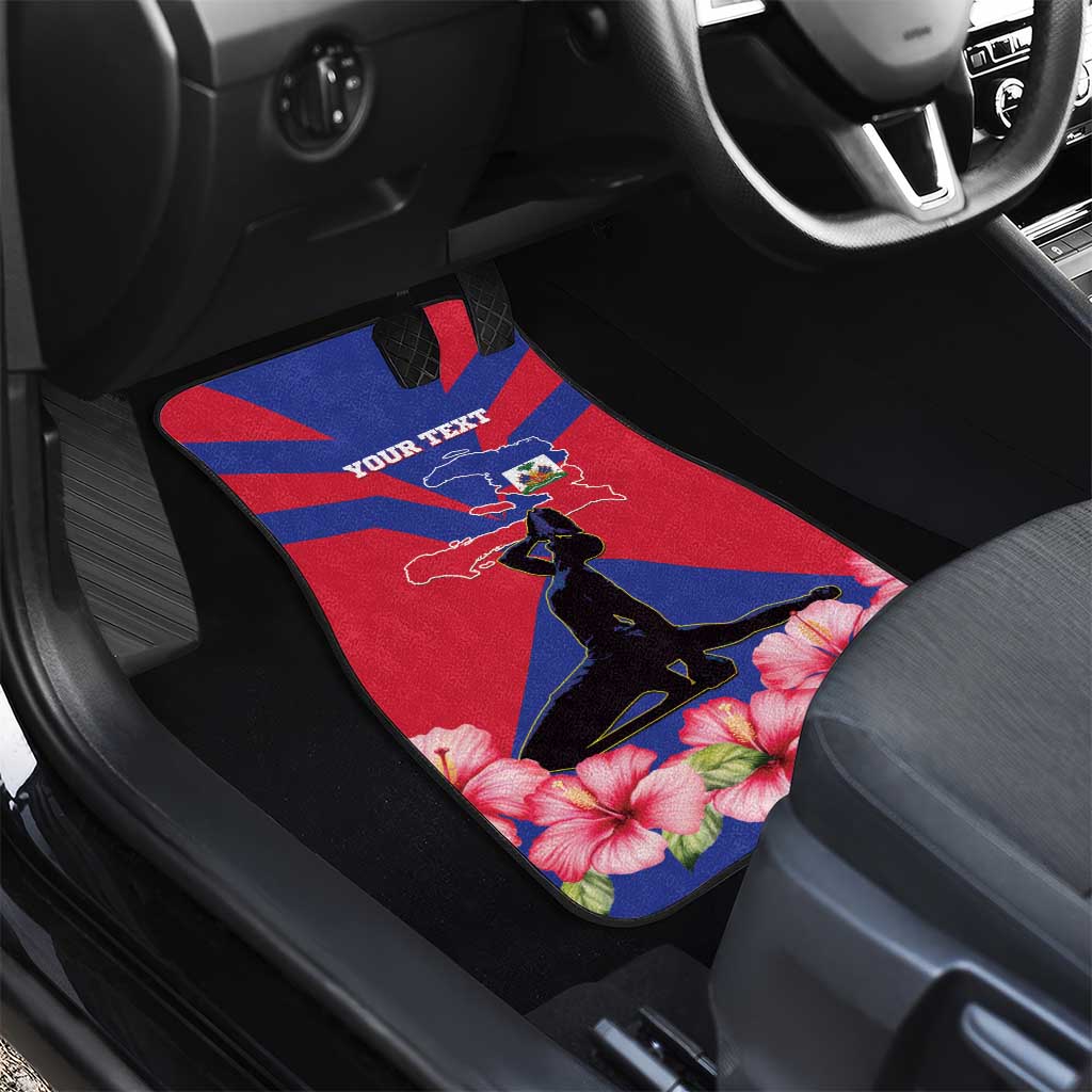 Personalised Happy Haiti Independence Day Car Mats Neg Marron - African Pride