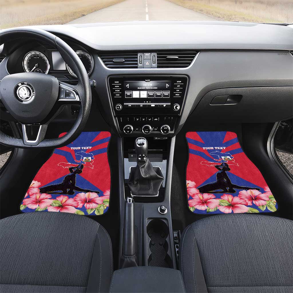 Personalised Happy Haiti Independence Day Car Mats Neg Marron - African Pride