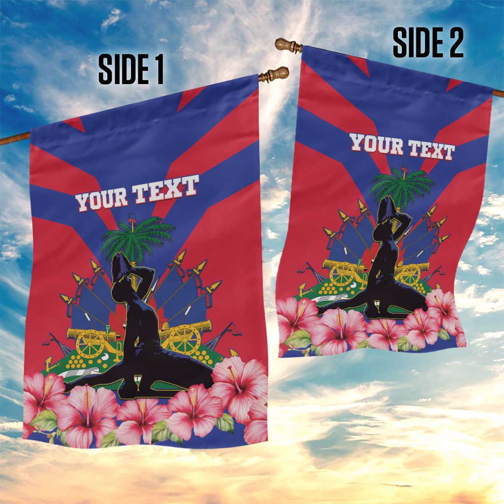 Personalised Happy Haiti Independence Day Garden Flag Neg Marron - African Pride