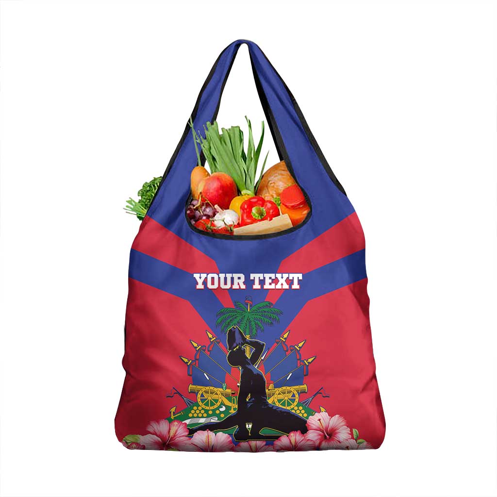 Personalised Happy Haiti Independence Day Grocery Bag Neg Marron - African Pride