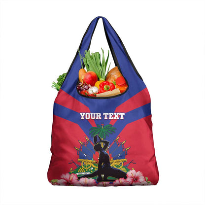 Personalised Happy Haiti Independence Day Grocery Bag Neg Marron - African Pride