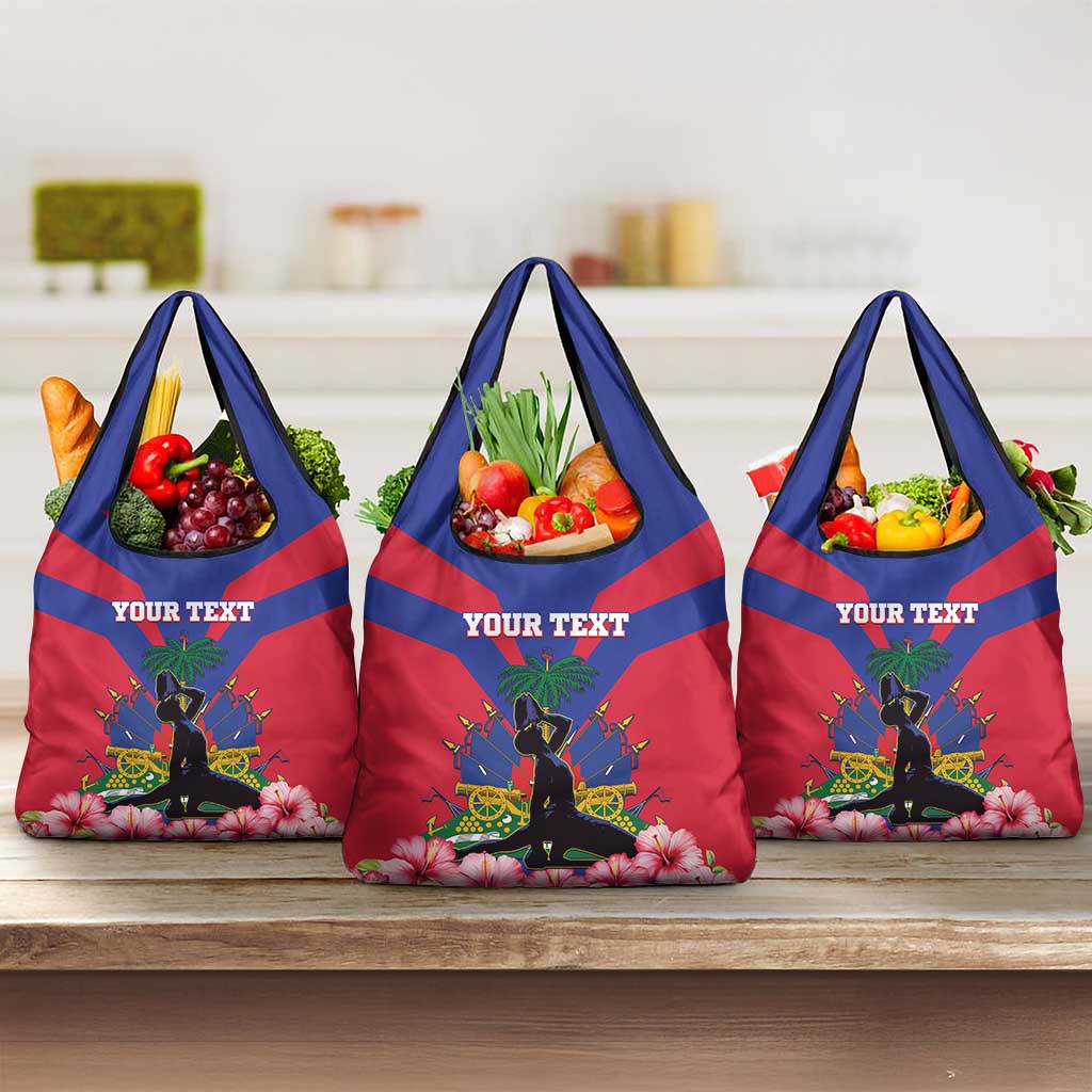 Personalised Happy Haiti Independence Day Grocery Bag Neg Marron - African Pride