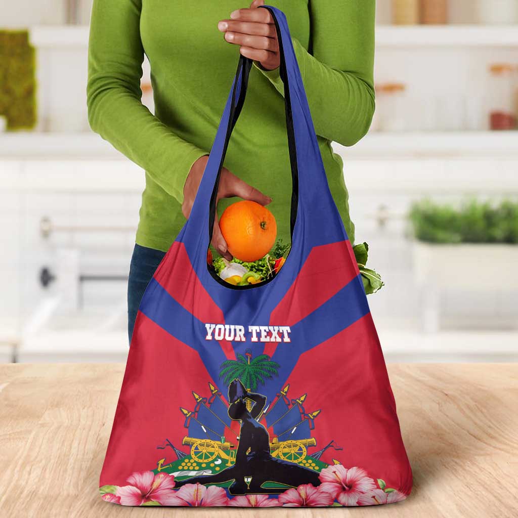 Personalised Happy Haiti Independence Day Grocery Bag Neg Marron - African Pride