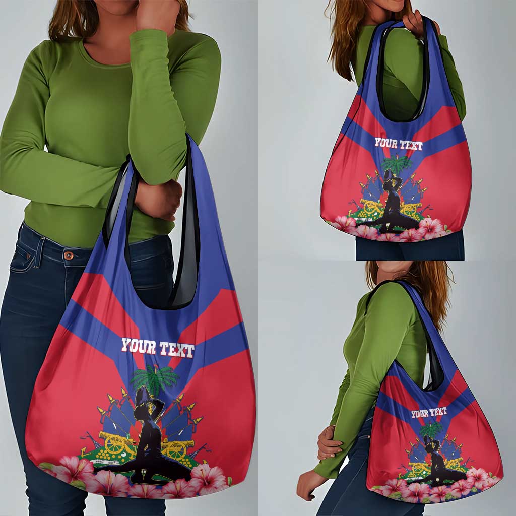 Personalised Happy Haiti Independence Day Grocery Bag Neg Marron - African Pride