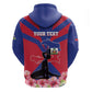 Personalised Happy Haiti Independence Day Hoodie Neg Marron - African Pride