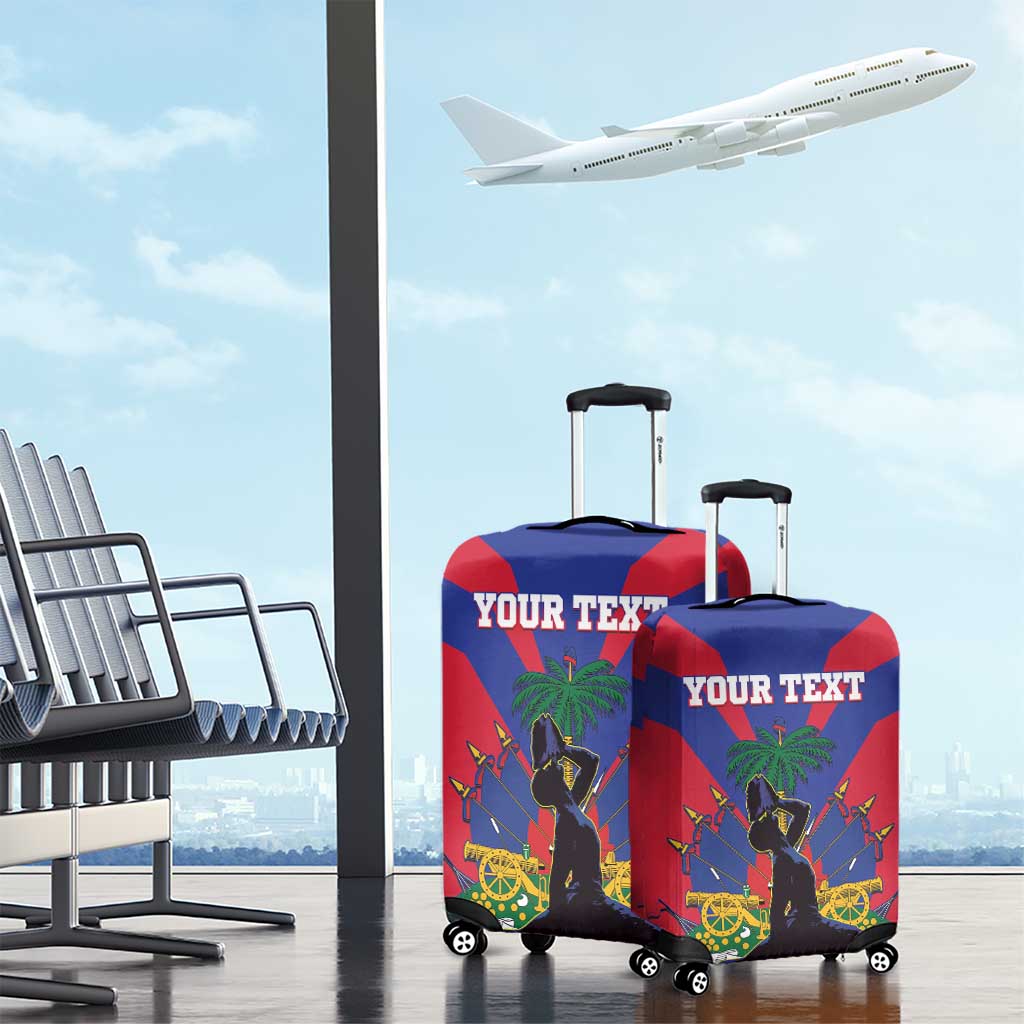 Personalised Happy Haiti Independence Day Luggage Cover Neg Marron - African Pride