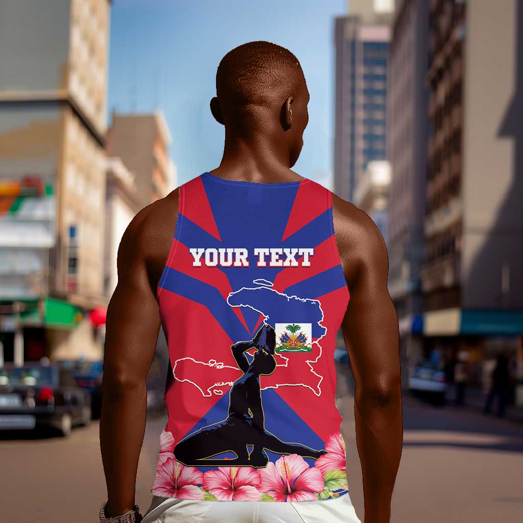 Personalised Happy Haiti Independence Day Men Tank Top Neg Marron - African Pride