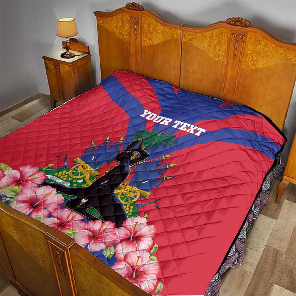 Personalised Happy Haiti Independence Day Quilt Neg Marron - African Pride