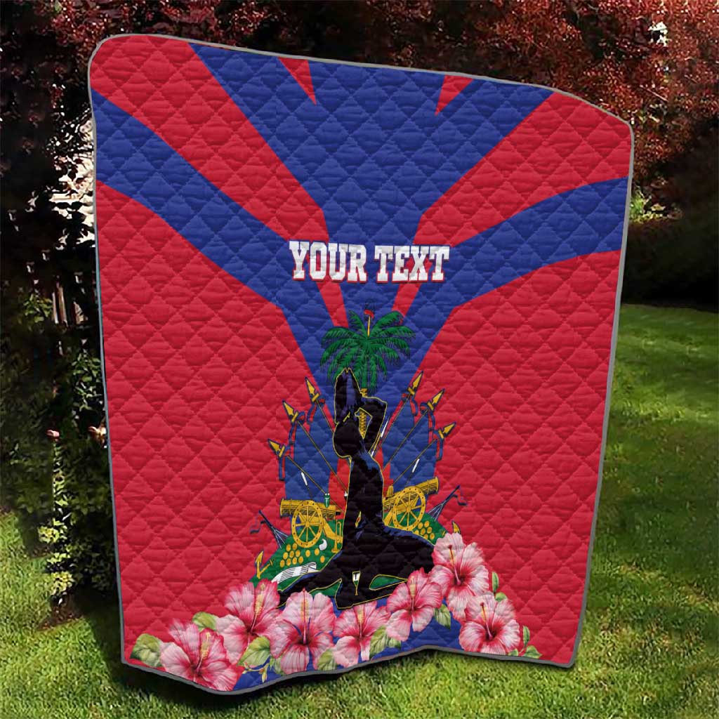 Personalised Happy Haiti Independence Day Quilt Neg Marron - African Pride