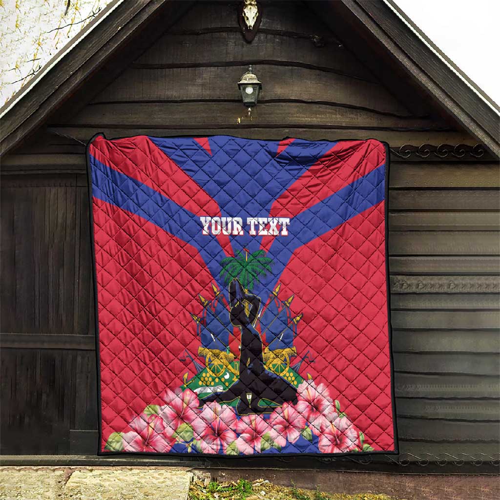 Personalised Happy Haiti Independence Day Quilt Neg Marron - African Pride