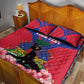Personalised Happy Haiti Independence Day Quilt Bed Set Neg Marron - African Pride