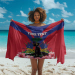 Personalised Happy Haiti Independence Day Sarong Neg Marron - African Pride