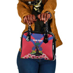 Personalised Happy Haiti Independence Day Shoulder Handbag Neg Marron - African Pride