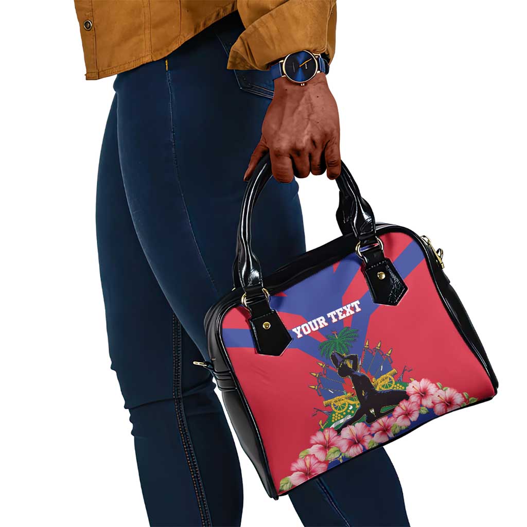 Personalised Happy Haiti Independence Day Shoulder Handbag Neg Marron - African Pride