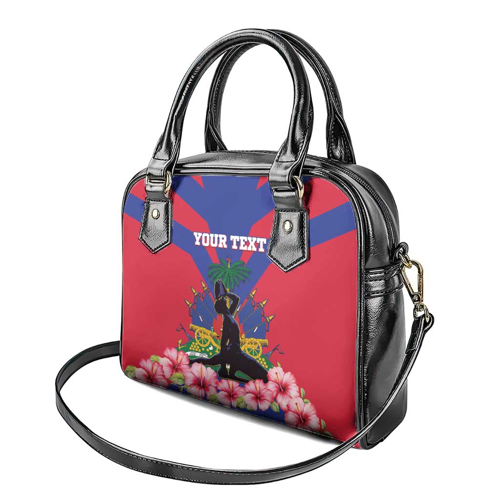 Personalised Happy Haiti Independence Day Shoulder Handbag Neg Marron - African Pride
