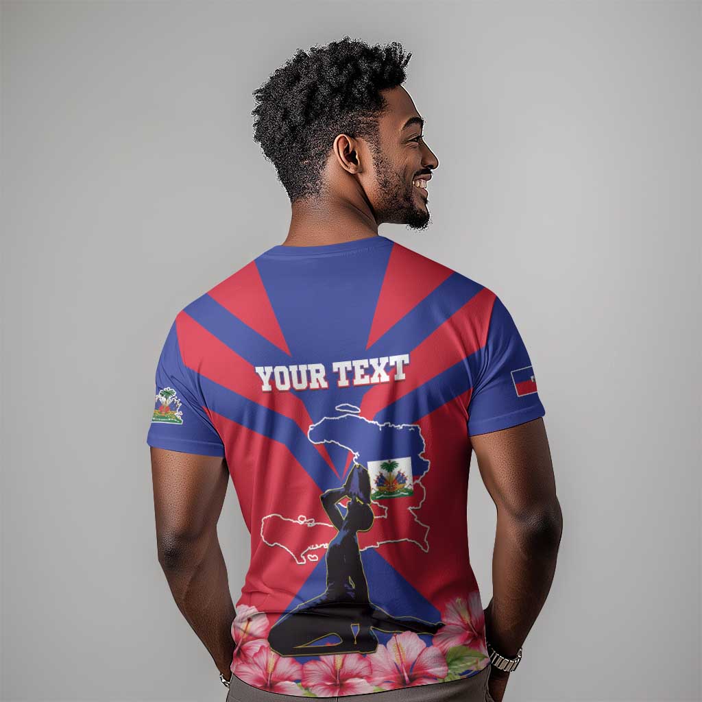 Personalised Happy Haiti Independence Day T shirt Neg Marron - African Pride