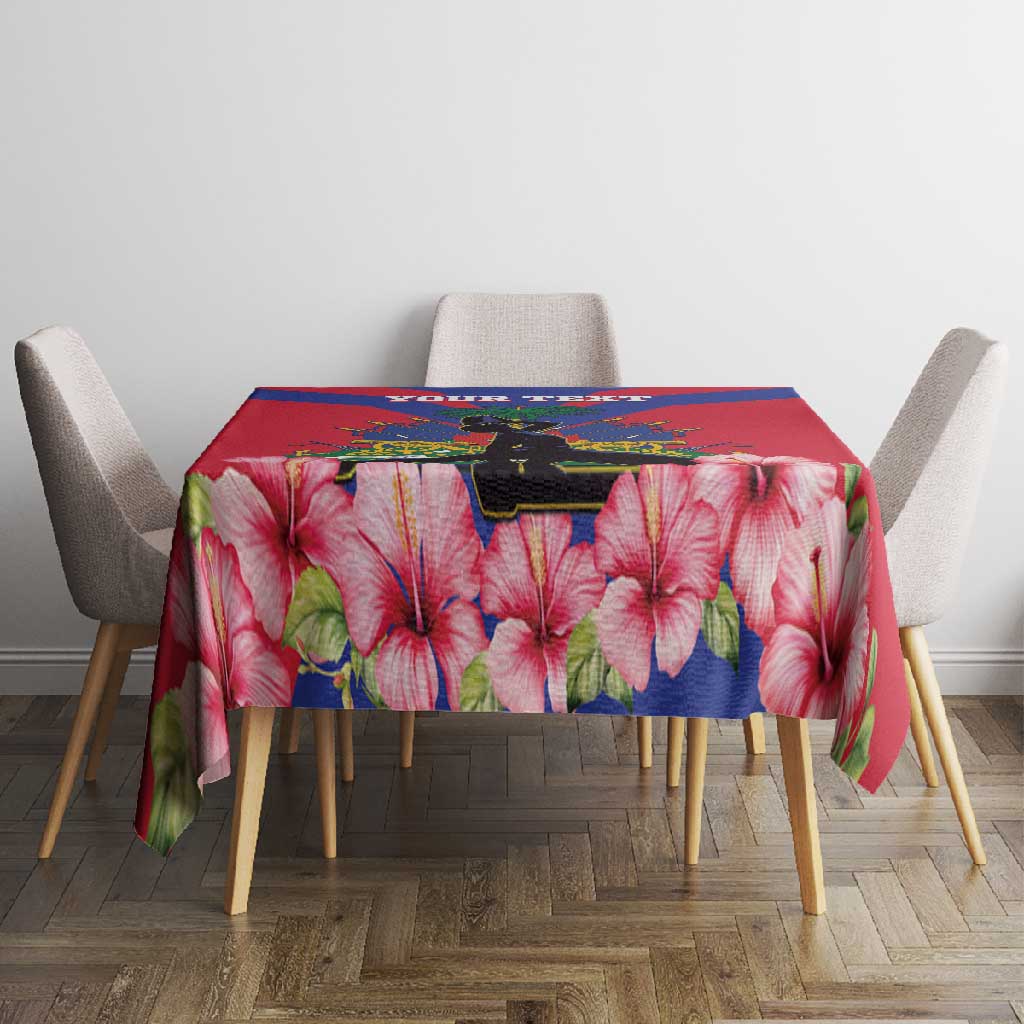 Personalised Happy Haiti Independence Day Tablecloth Neg Marron - African Pride