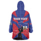 Personalised Happy Haiti Independence Day Wearable Blanket Hoodie Neg Marron - African Pride