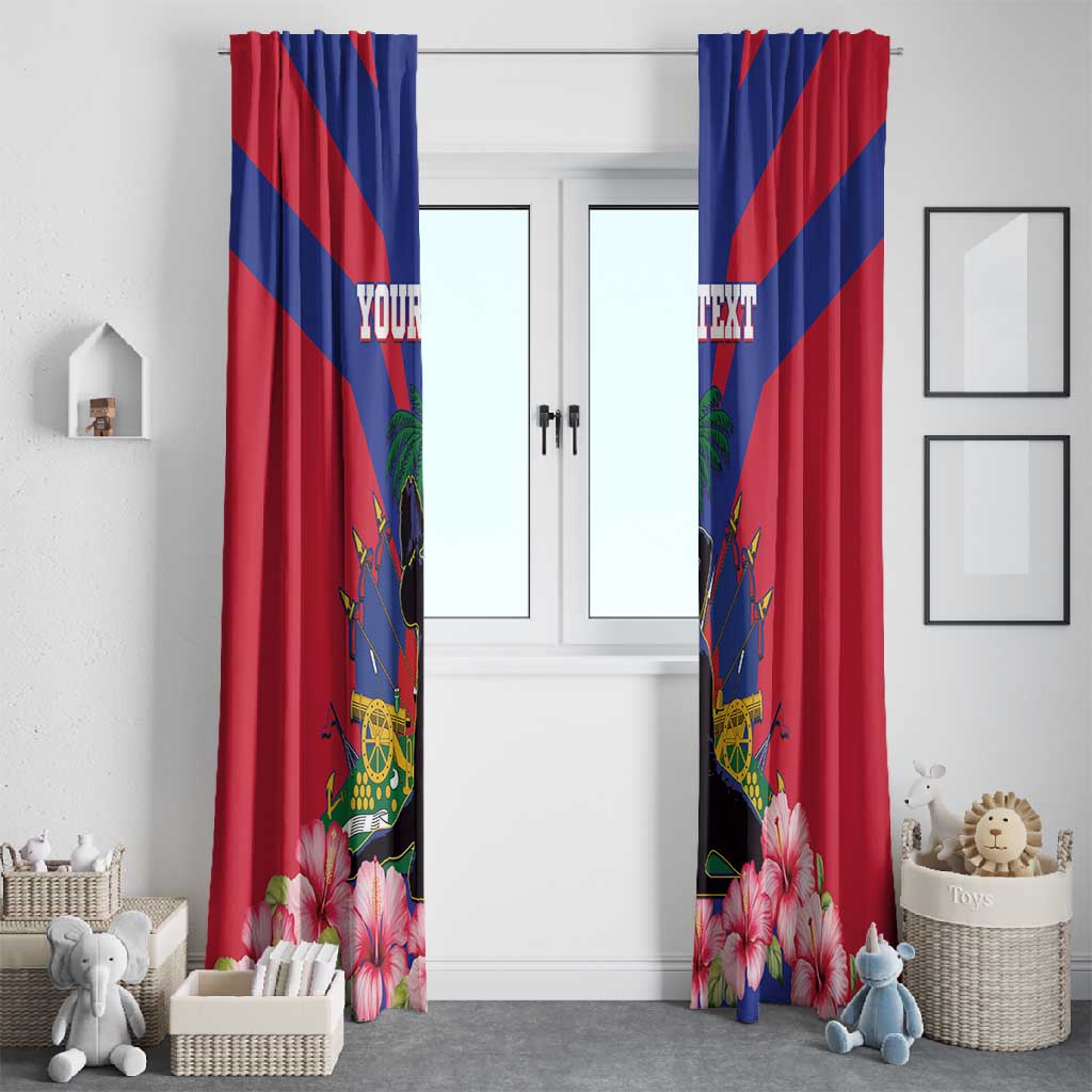 Personalised Happy Haiti Independence Day Window Curtain Neg Marron - African Pride