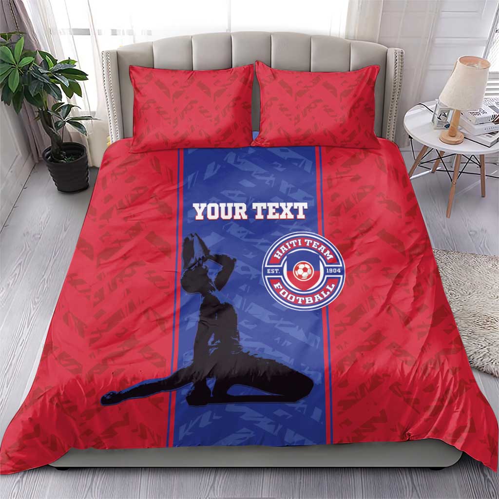 Custom Afro Haiti Football Bedding Set Nou fe - Pou Ayiti - Pou Drapo a - Pou peyi a - African Pride