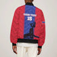 Custom Afro Haiti Football Bomber Jacket Nou fe - Pou Ayiti - Pou Drapo a - Pou peyi a - African Pride