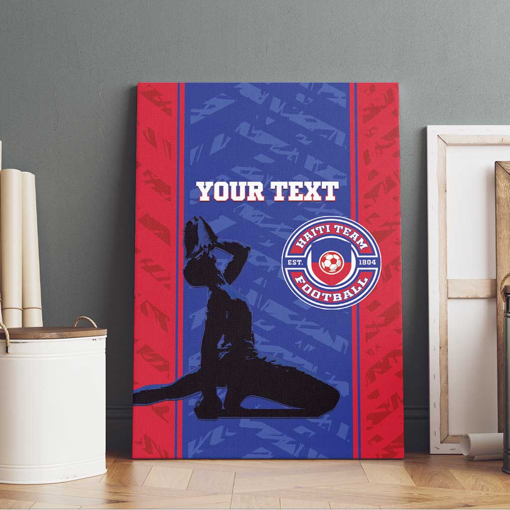 Custom Afro Haiti Football Canvas Wall Art Nou fe - Pou Ayiti - Pou Drapo a - Pou peyi a - African Pride