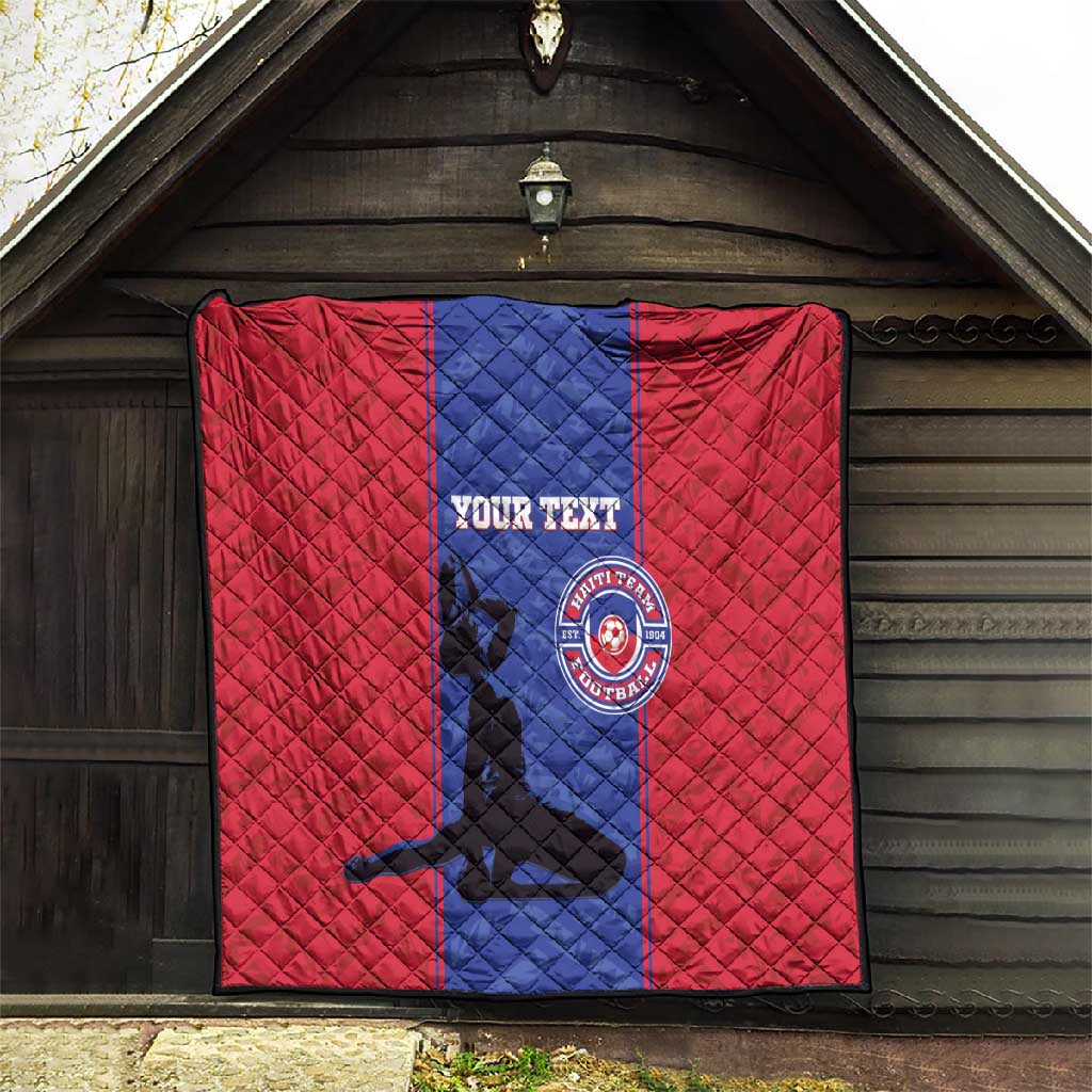 Custom Afro Haiti Football Quilt Nou fe - Pou Ayiti - Pou Drapo a - Pou peyi a - African Pride