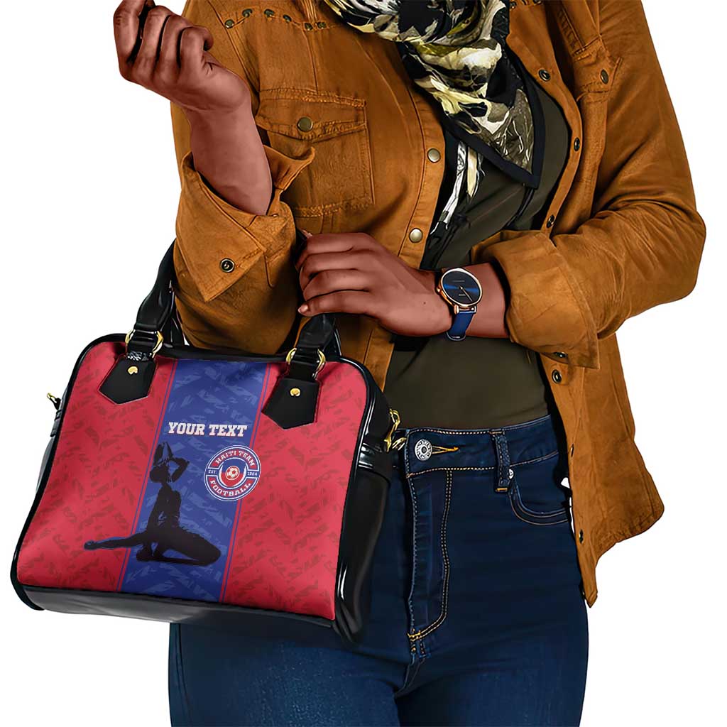 Custom Afro Haiti Football Shoulder Handbag Nou fe - Pou Ayiti - Pou Drapo a - Pou peyi a - African Pride