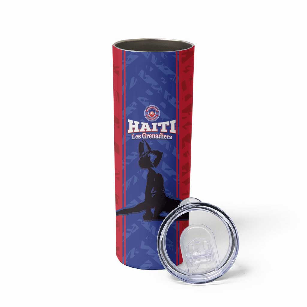Custom Afro Haiti Football Skinny Tumbler Nou fe - Pou Ayiti - Pou Drapo a - Pou peyi a - African Pride