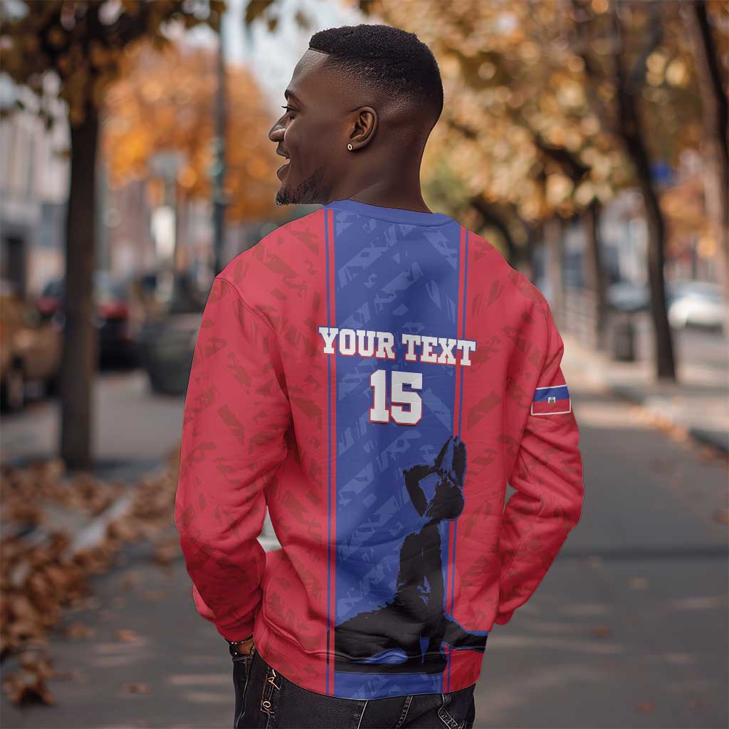 Custom Afro Haiti Football Sweatshirt Nou fe - Pou Ayiti - Pou Drapo a - Pou peyi a - African Pride