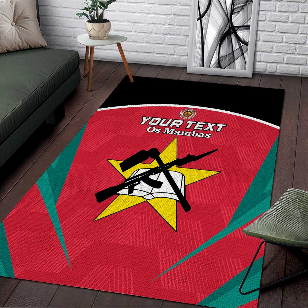 Afro Mozambique Football Custom Area Rug Go Os Mambas