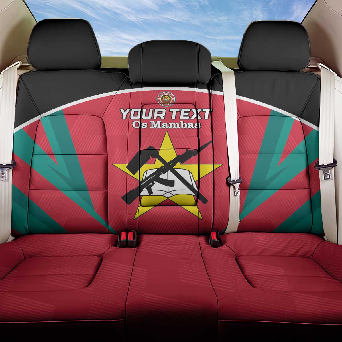 Afro Mozambique Football Custom Back Car Seat Cover Go Os Mambas