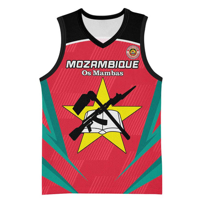 Afro Mozambique Football Custom Basketball Jersey Go Os Mambas LT15