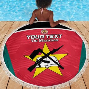 Afro Mozambique Football Custom Beach Blanket Go Os Mambas