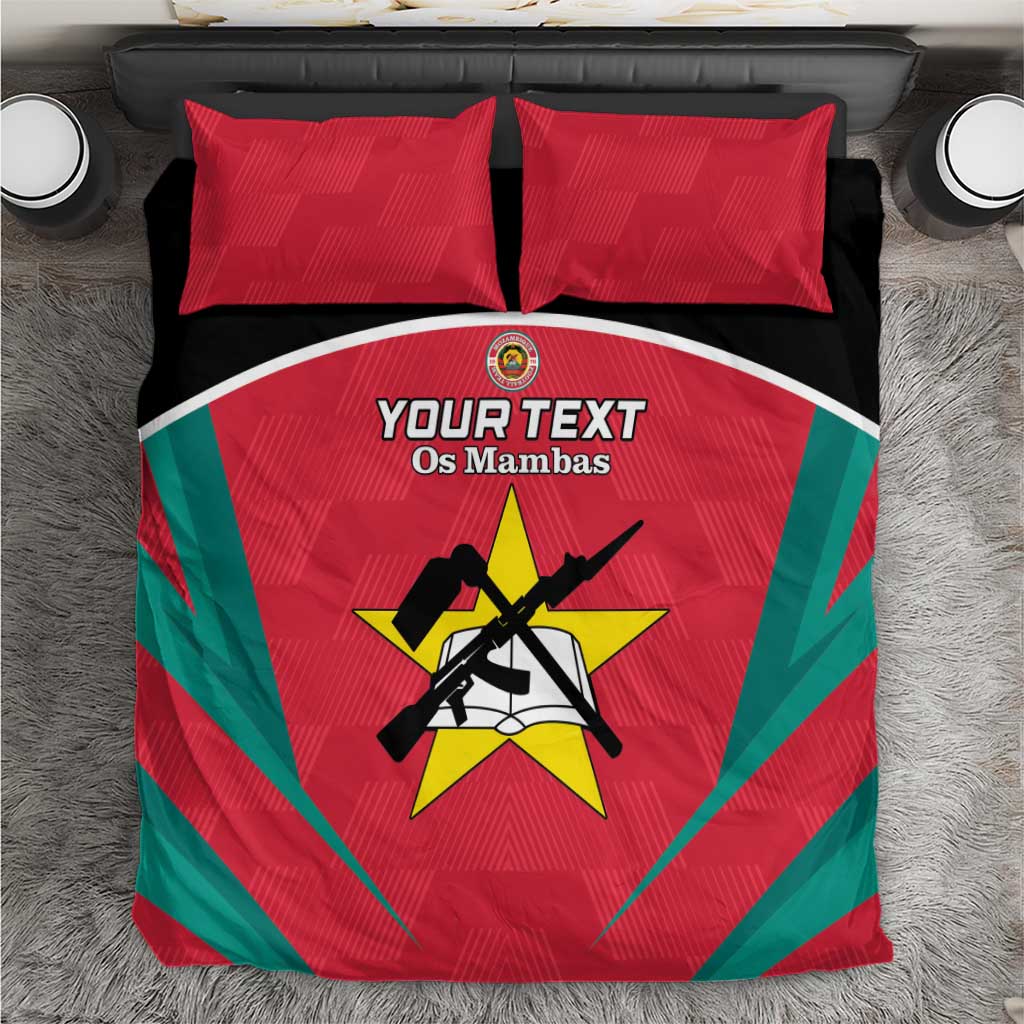 Afro Mozambique Football Custom Bedding Set Go Os Mambas