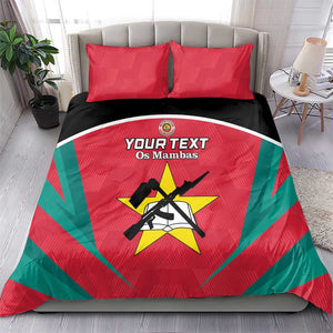 Afro Mozambique Football Custom Bedding Set Go Os Mambas