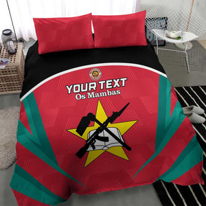 Afro Mozambique Football Custom Bedding Set Go Os Mambas