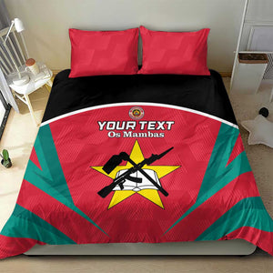 Afro Mozambique Football Custom Bedding Set Go Os Mambas