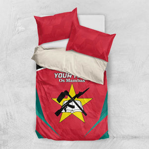 Afro Mozambique Football Custom Bedding Set Go Os Mambas